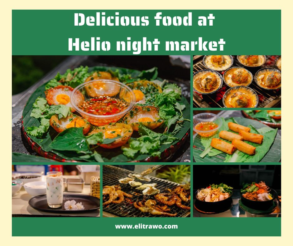 Delicious food at Helio night market