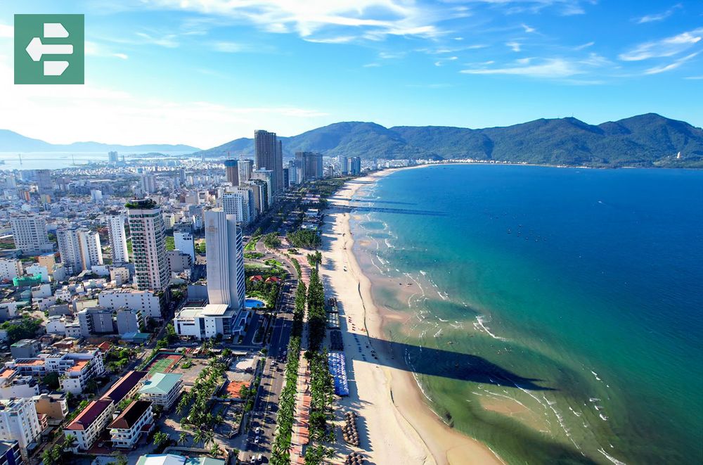 My Khe Beach Da Nang Aerial View