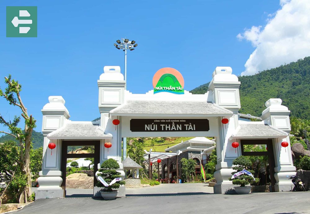 Nui Than Tai Hot Springs Park entrance gate