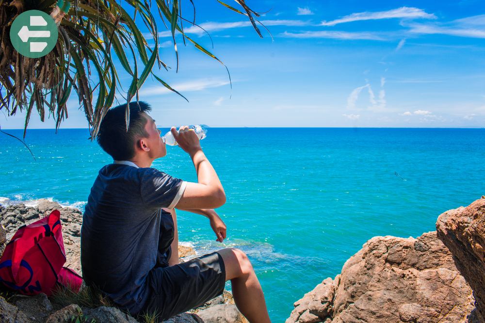 Stop to rest at Nghe Cape