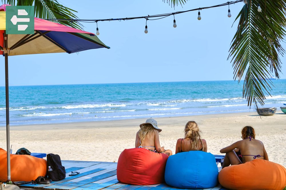 Beach Relaxing Women View At Man Thai Beach