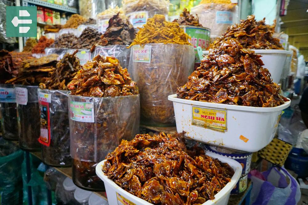 Dried Seafood Market Stall Of Con Market