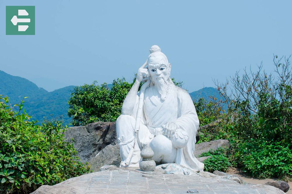 White Stone Sage Statue At Ban Co Peak