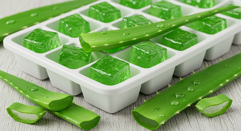 Aloe ice cubes