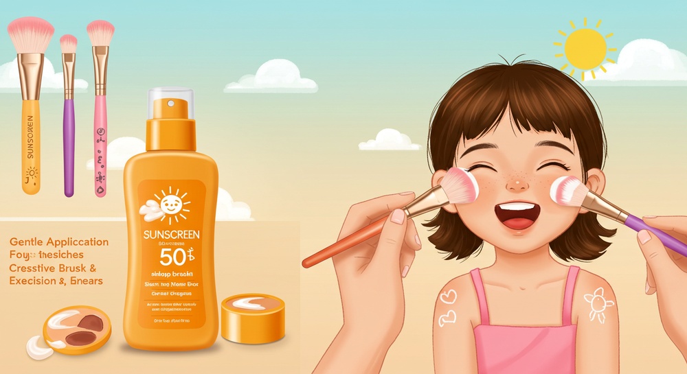 Makeup Brushes for Sunscreen