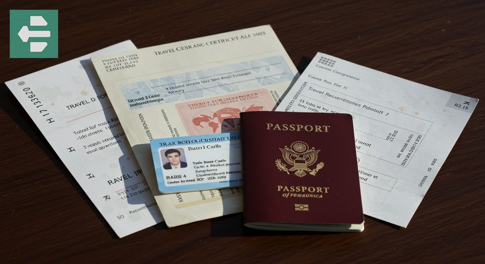 Required documents such as a passport