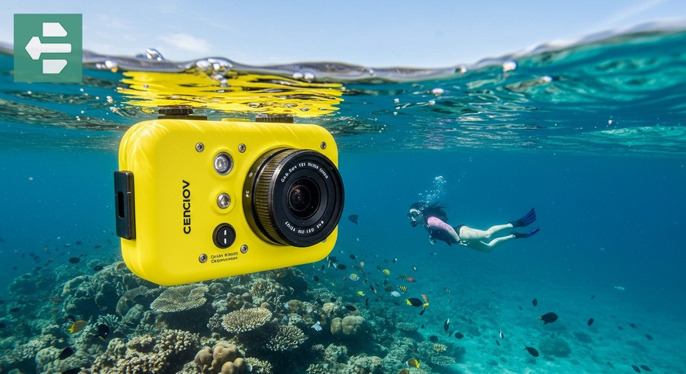 Yellow Camera Underwater Coral Reef