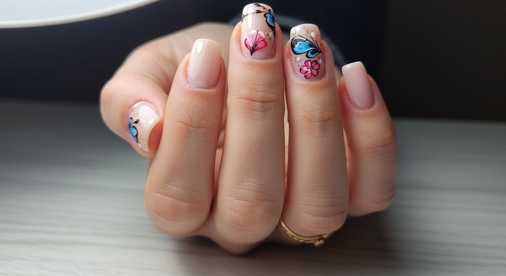 Elegant Butterfly Nail Art Design