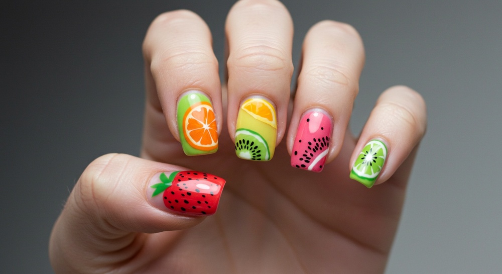 Fruity Fun Nail Art Design