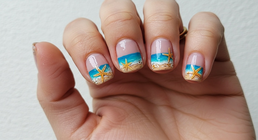 Starfish Beach Nail Art