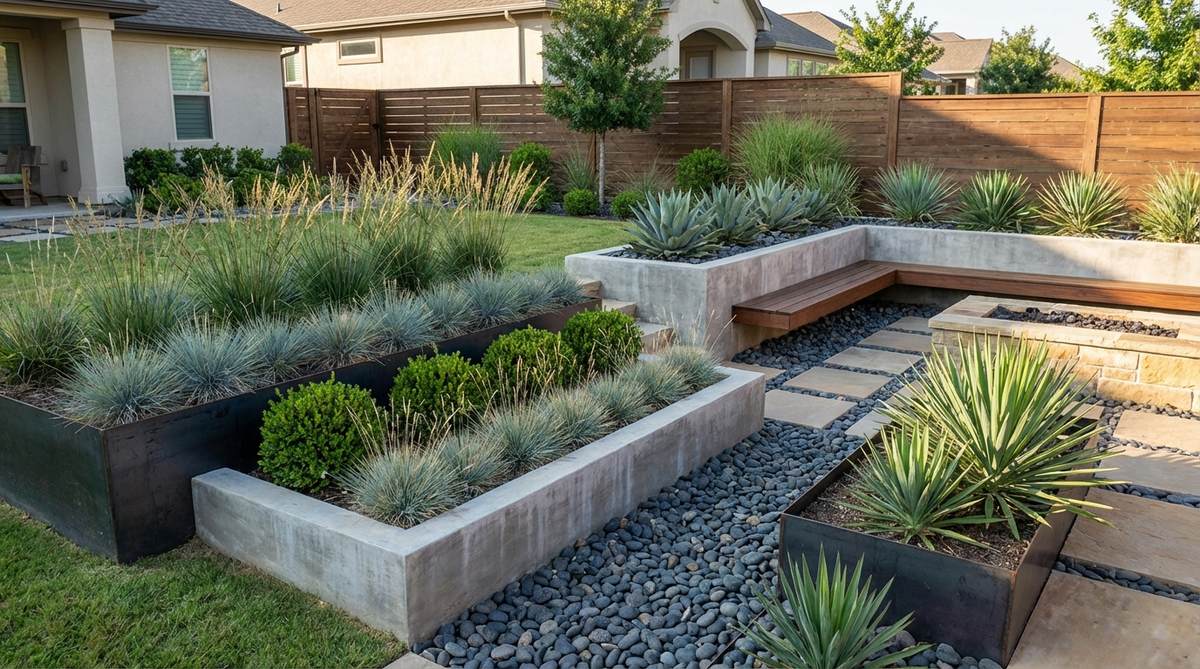 1 contemporary garden beds