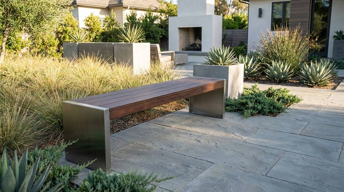 1 contemporary garden bench