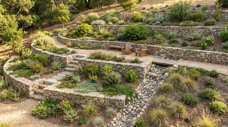 1 garden design on a slope