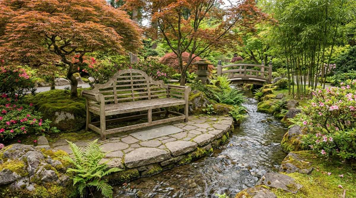 1 japanese garden bench