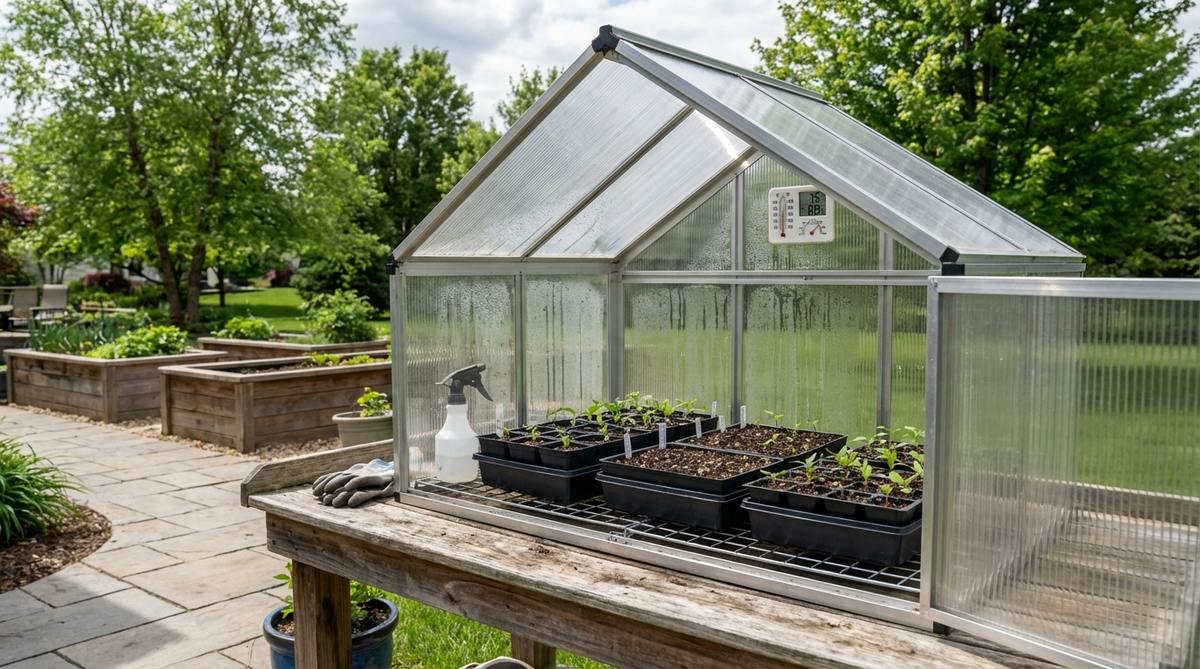 1 mini garden greenhouse