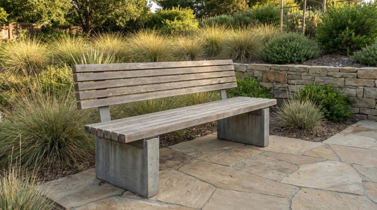1 modern garden bench