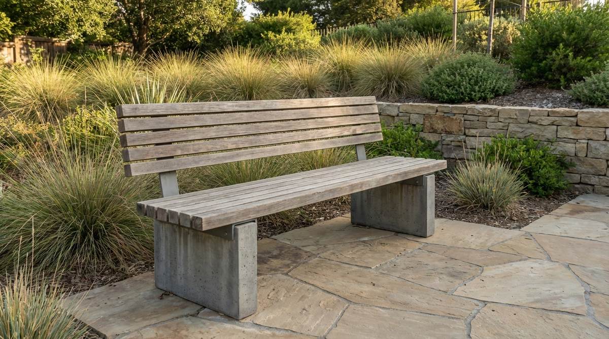 1 modern garden bench