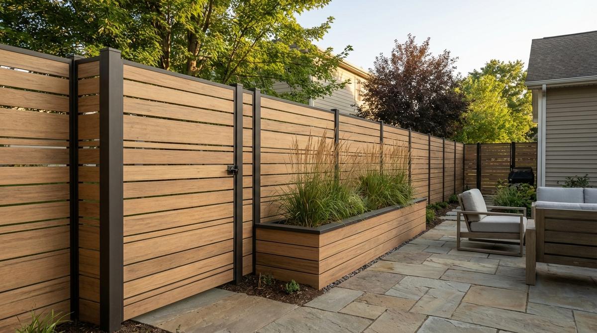 1 modern garden fence
