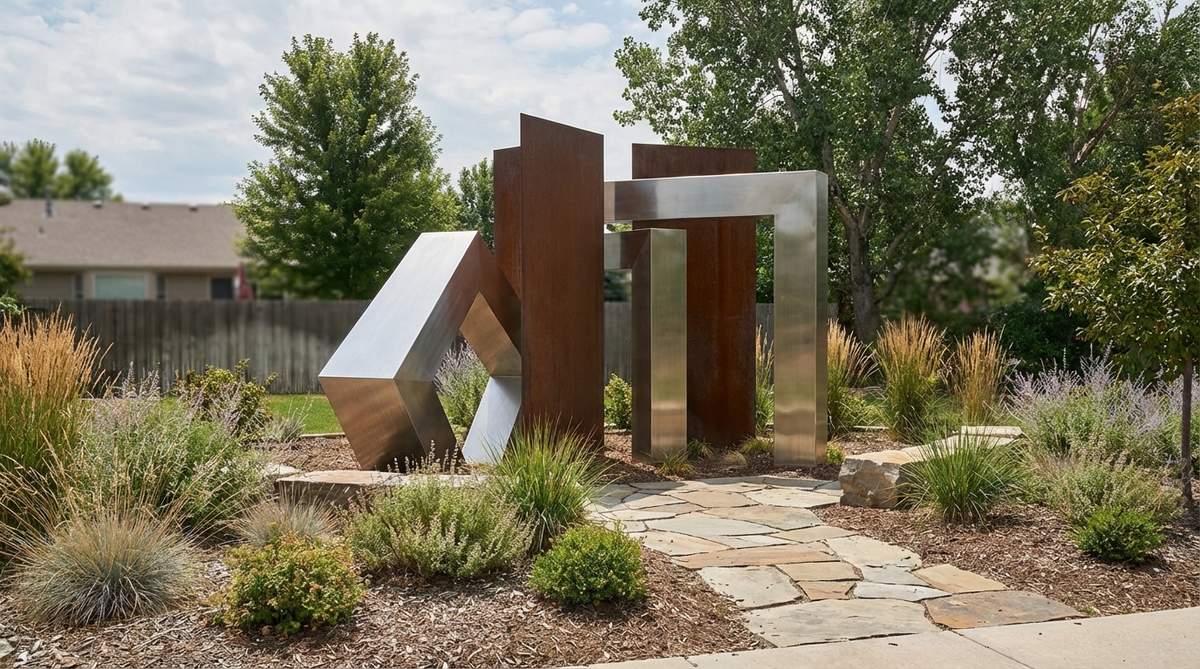 1 modern garden sculpture