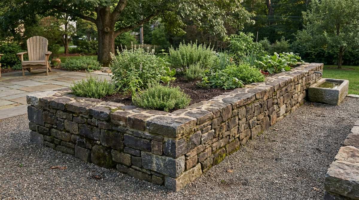 1 raised bed garden stone