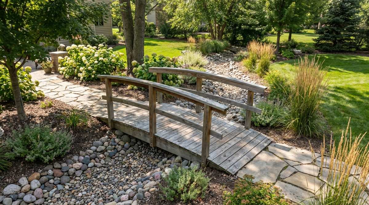 1 small garden bridge