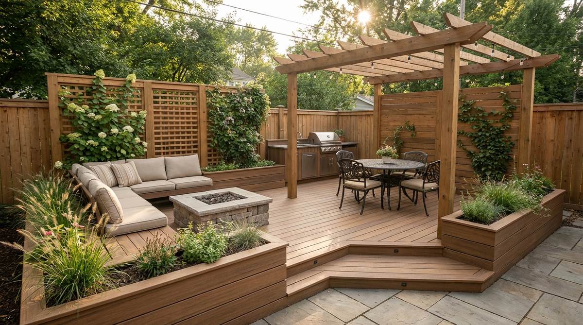 1 small garden decking ideas