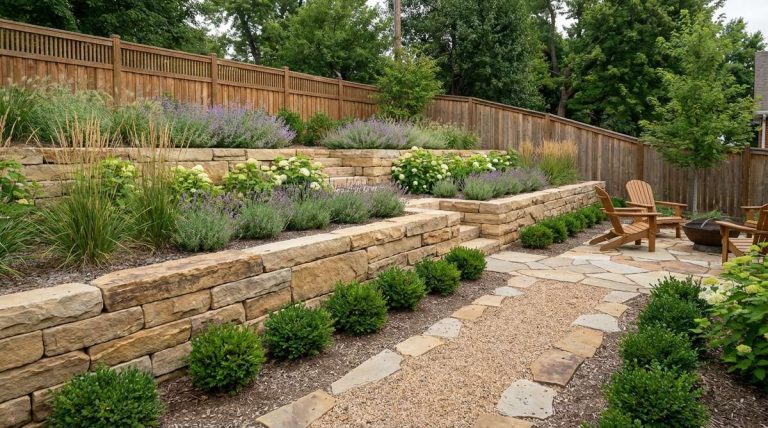 1 small garden retaining wall