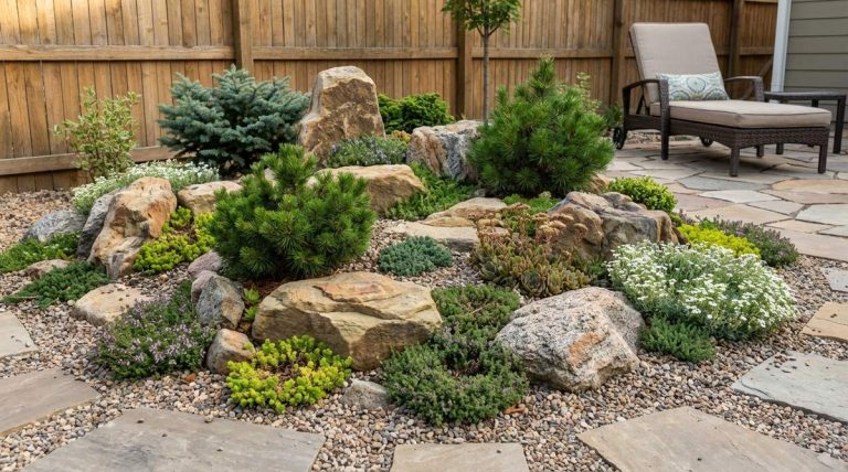 1 small garden rockery