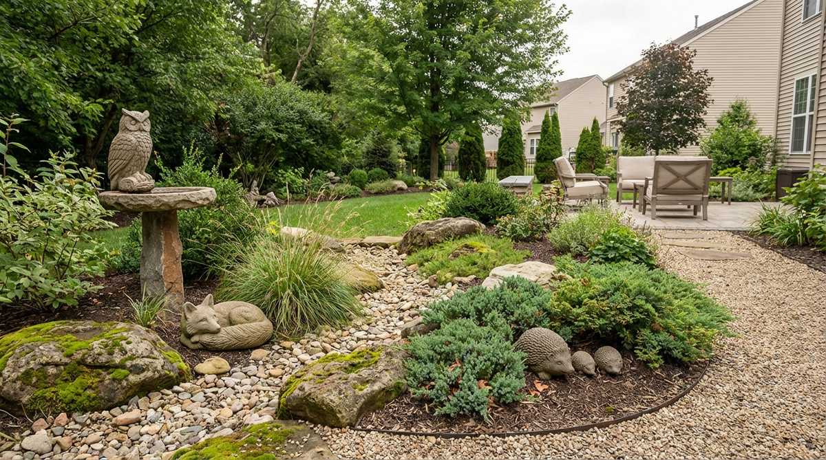 1 stone garden animals