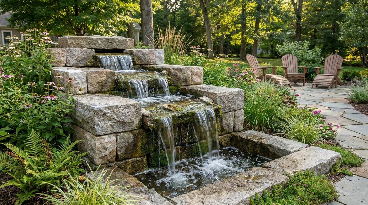 1 stone garden fountain