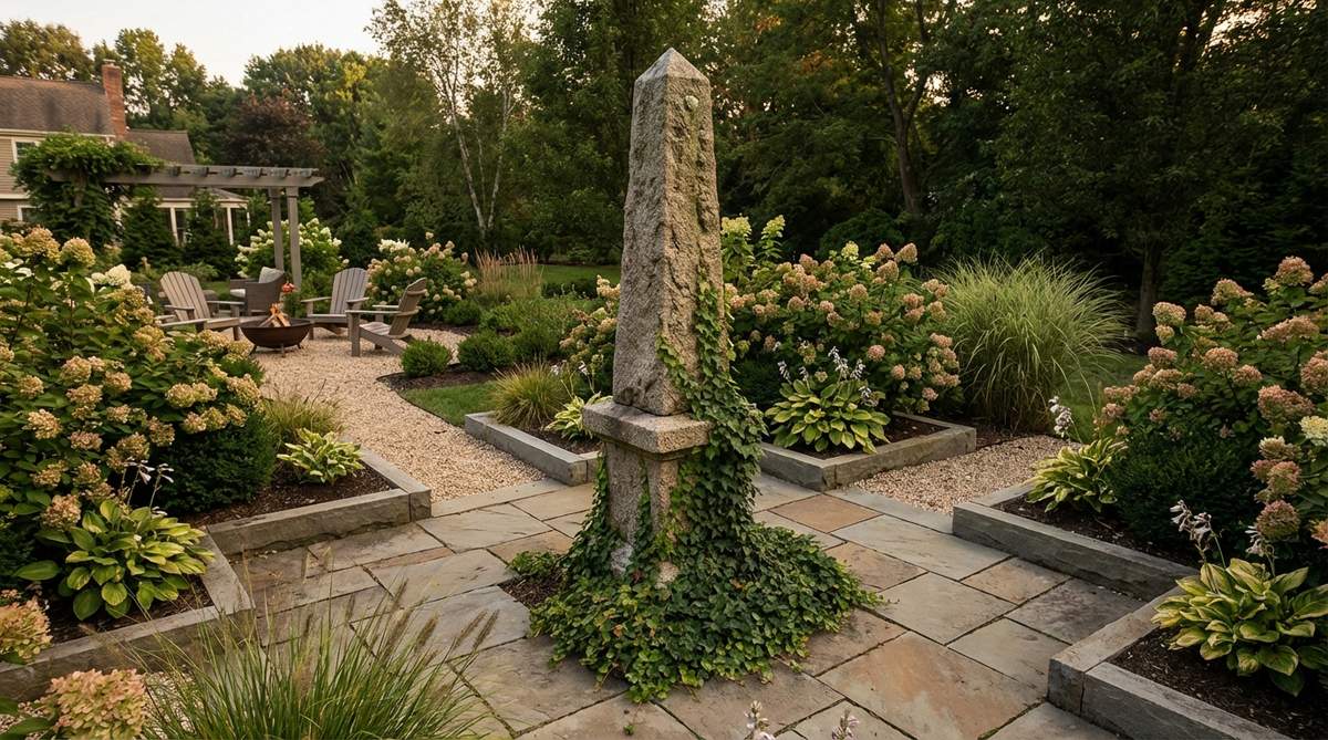 1 stone garden obelisk