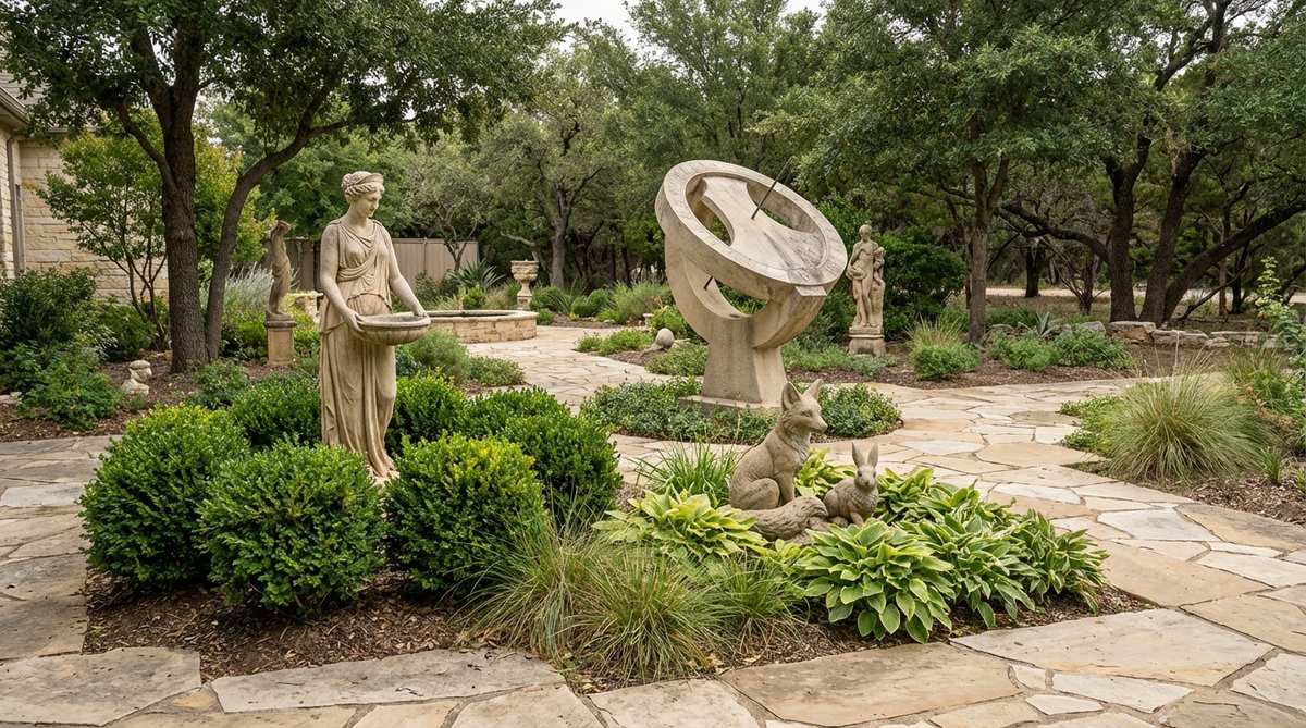 1 stone garden statues