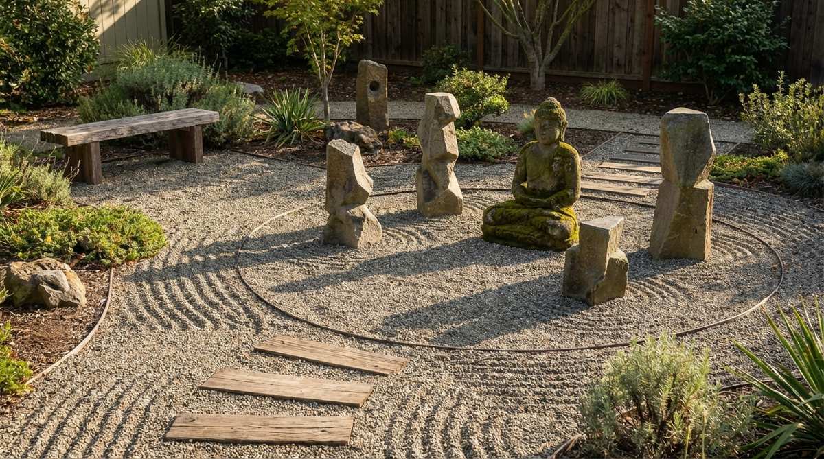 1 zen garden statues