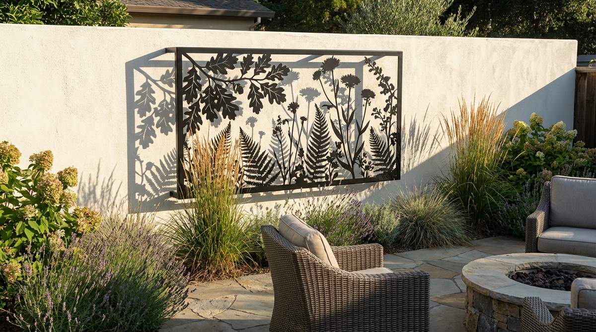 laser cut botanical silhouettes