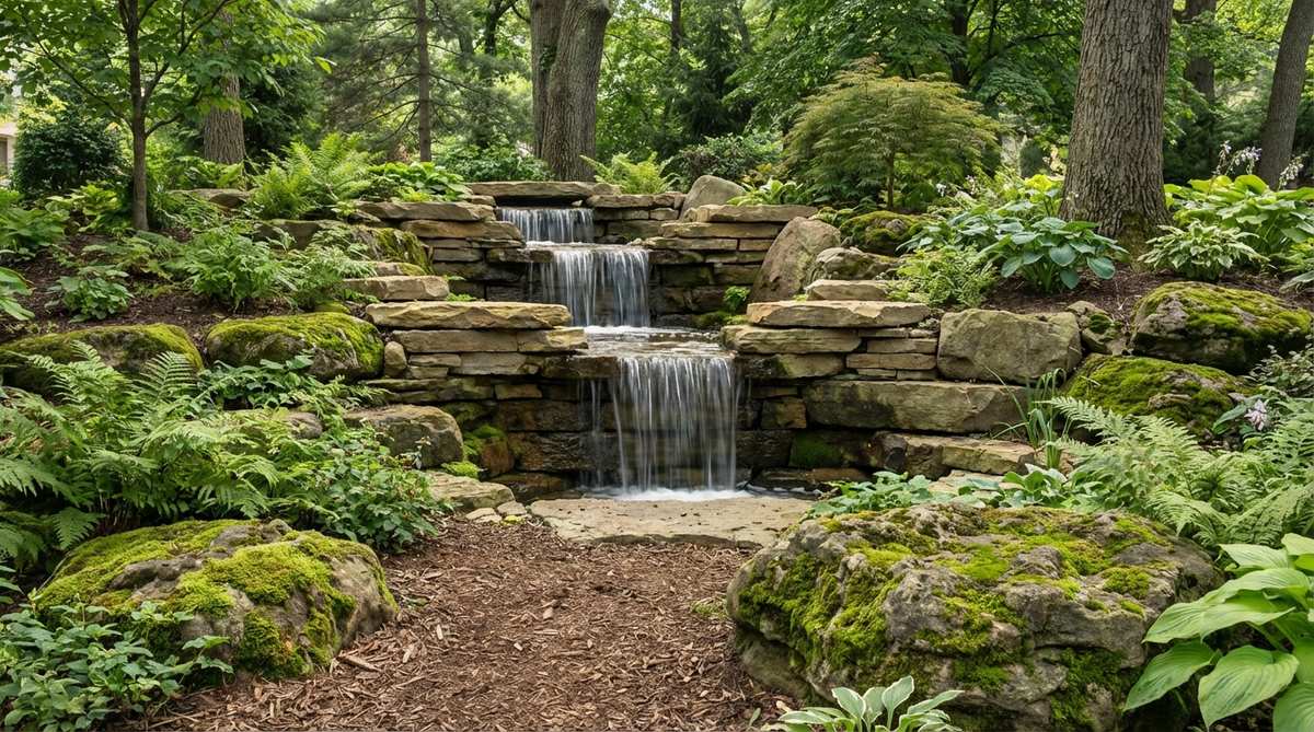 stone waterfall cascade