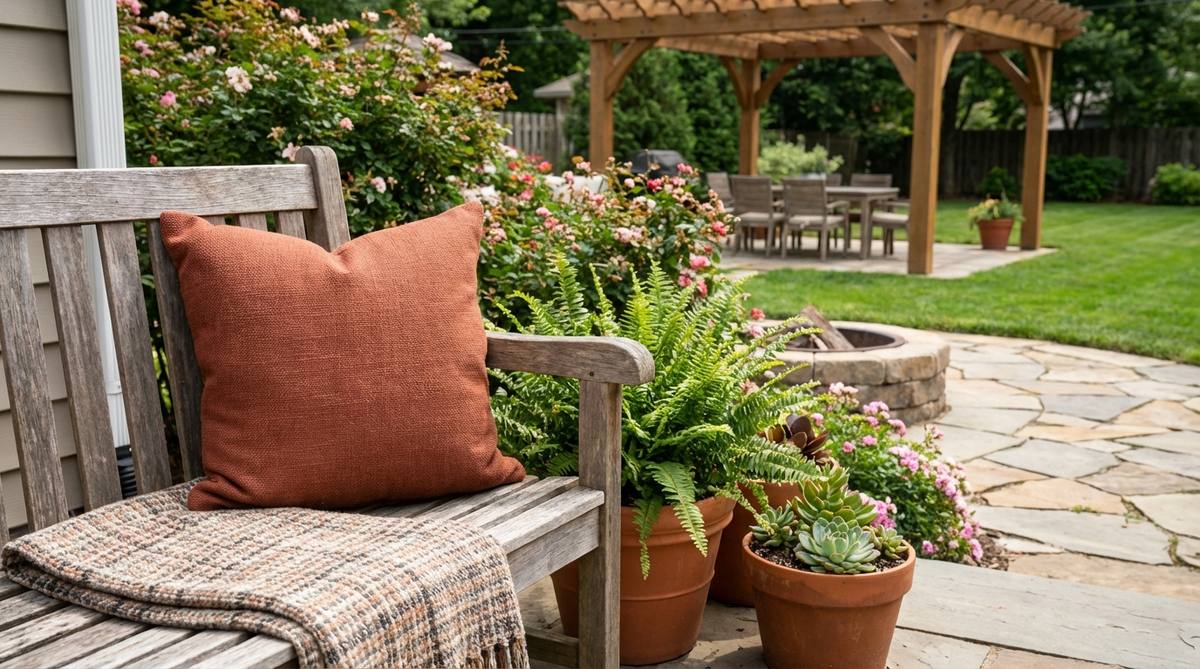 A solid terracotta rust pillow with rich clay-like tones that echo pottery and sun-baked earth, perfect for adding warmth to boho decor and outdoor seating arrangements. This essential bohemian piece anchors busier patterns and complements greenery beautifully.