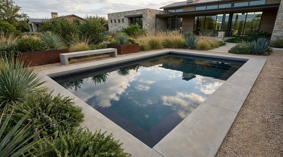 rectangular reflecting pool