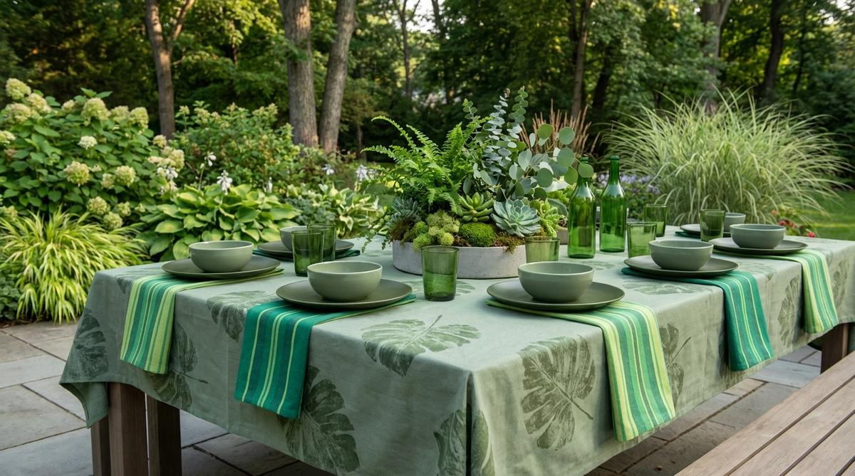 monochromatic green palette