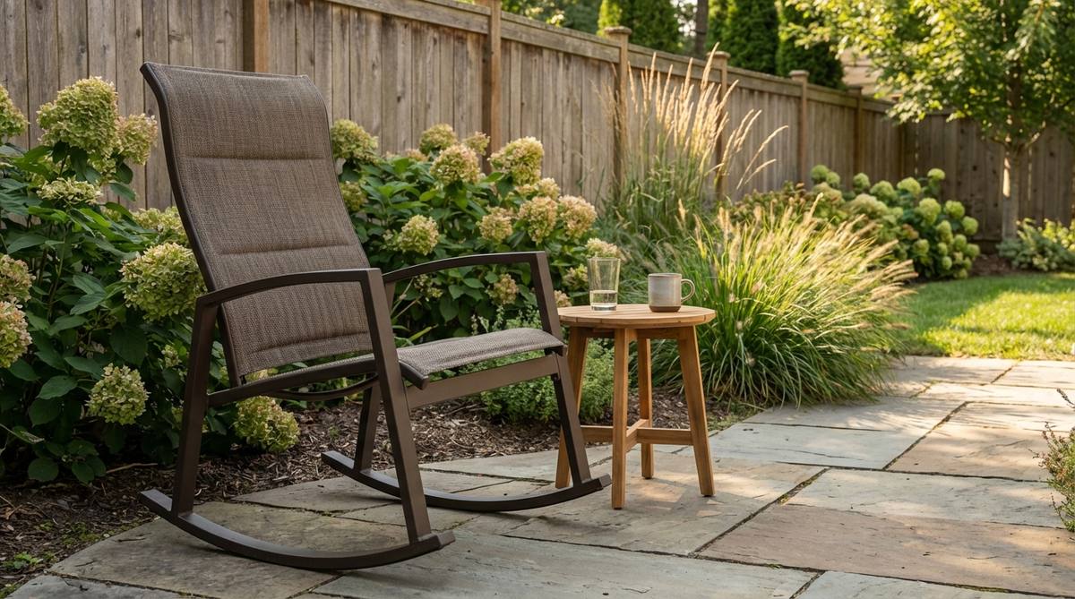 trellis backed bench
