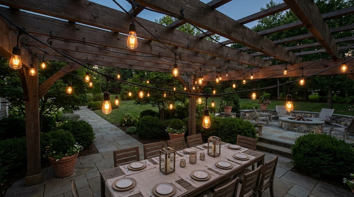 bistro string lights