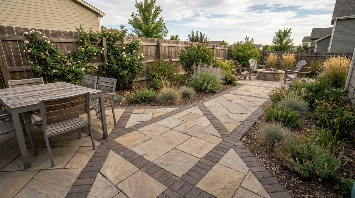 diagonal paving patterns