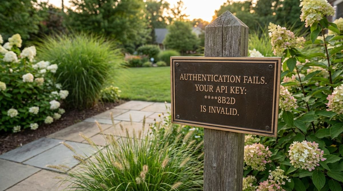 Authentication Fails, Your api key: ****8b2d is invalid