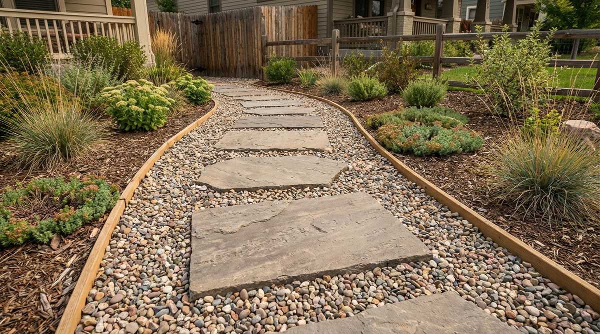 stepping stone gravel combination