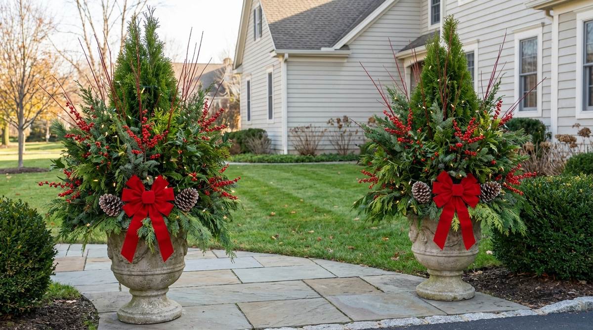evergreen tower planters