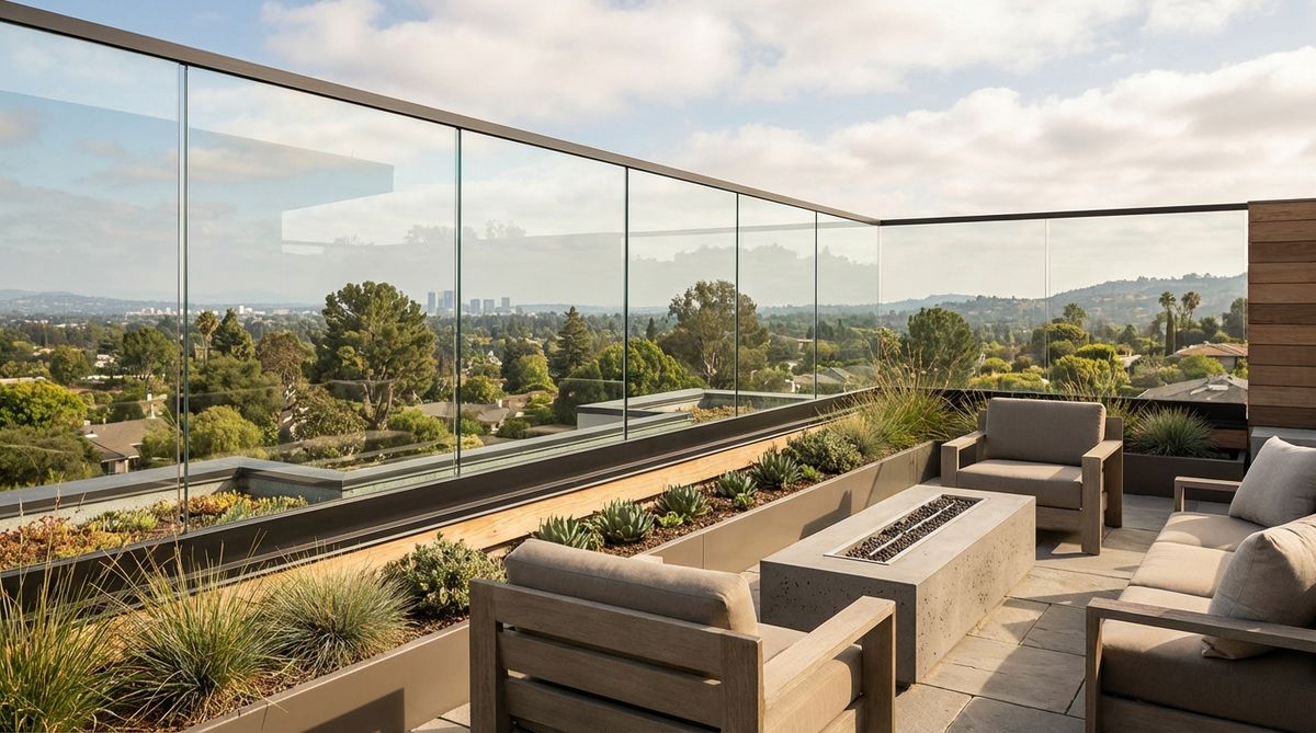 glass panel windbreaks