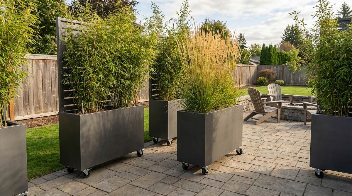 privacy screen planters