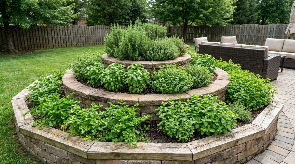 herb spiral garden