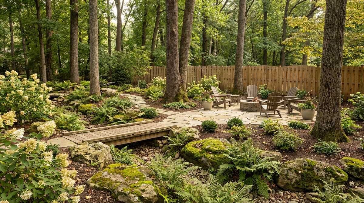 A gentle woodland palette featuring soft moss green, medium bark brown, and cream, ideal for creating a naturally grounding and balanced family room decor with warm and cool tones.