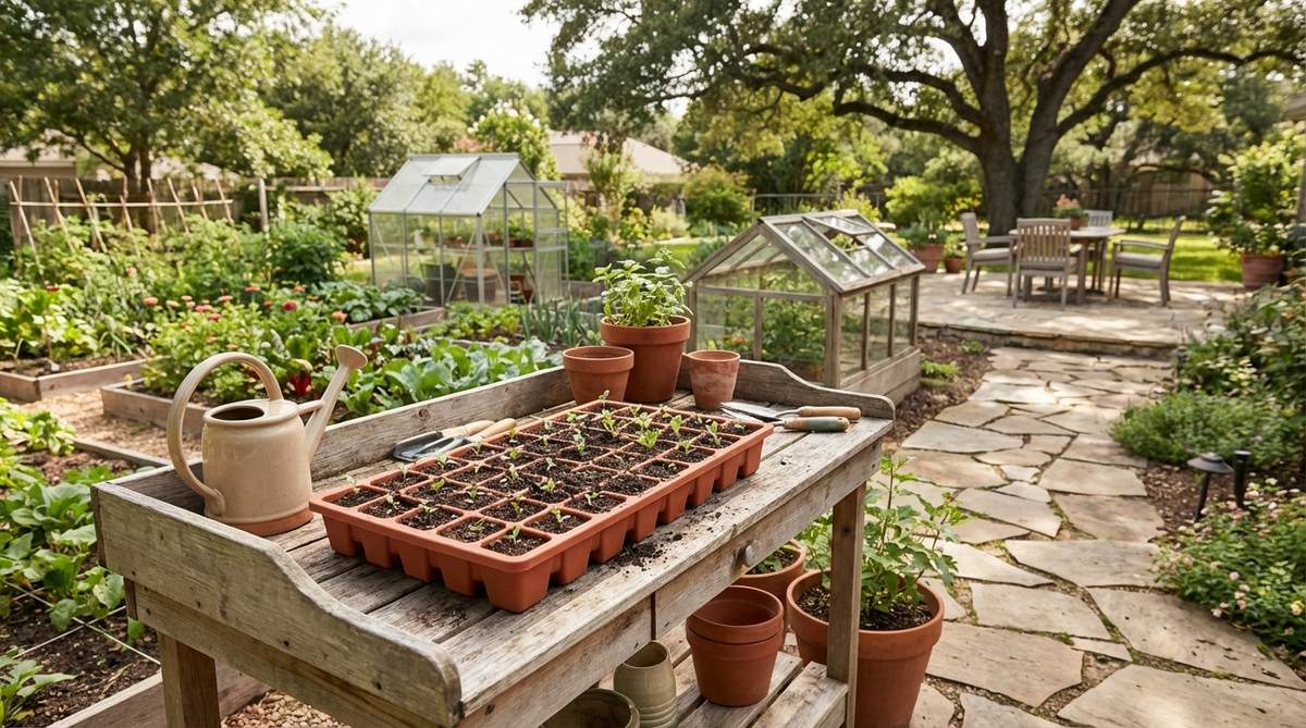 A durable food-grade silicone seed starting tray designed for repeated use in mini garden greenhouses. Features flexible construction for easy seedling removal without root damage, resistance to cracking from freeze-thaw cycles, and a non-porous surface that prevents algae growth and simplifies cleaning between growing cycles.