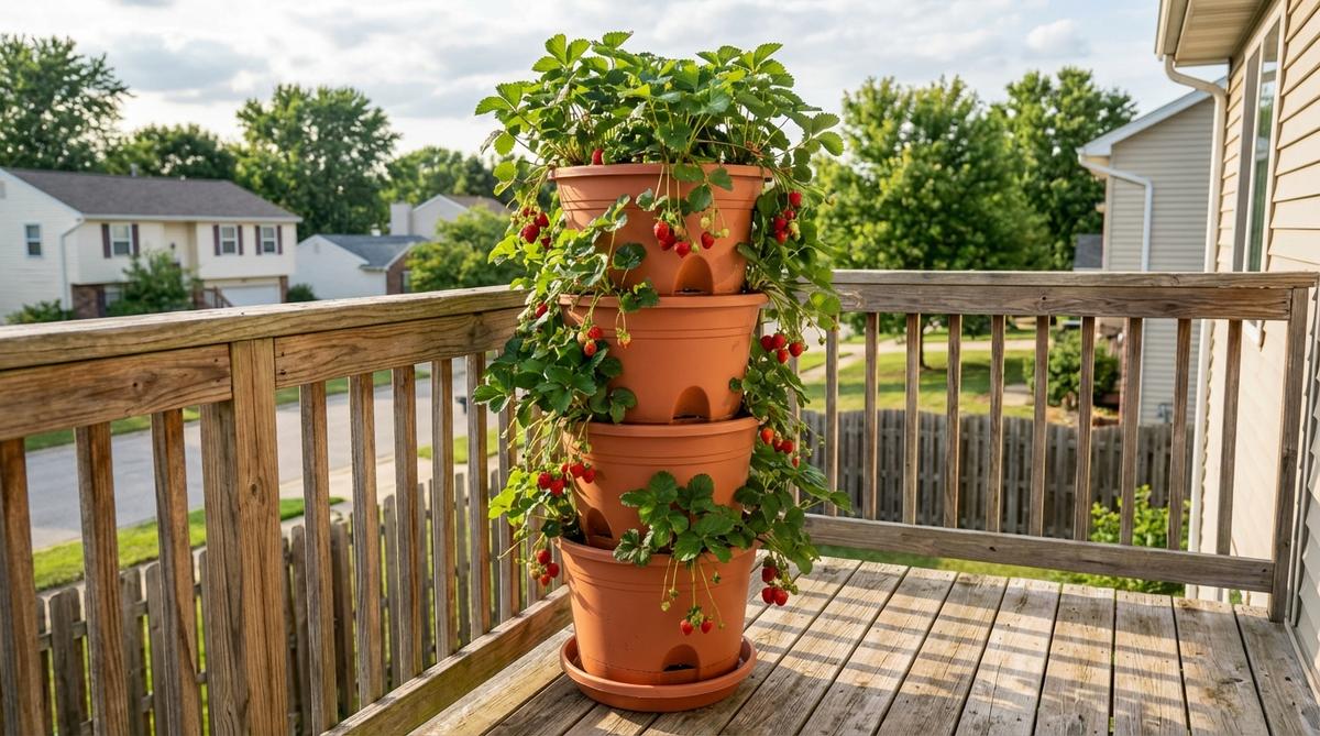 vertical strawberry tower